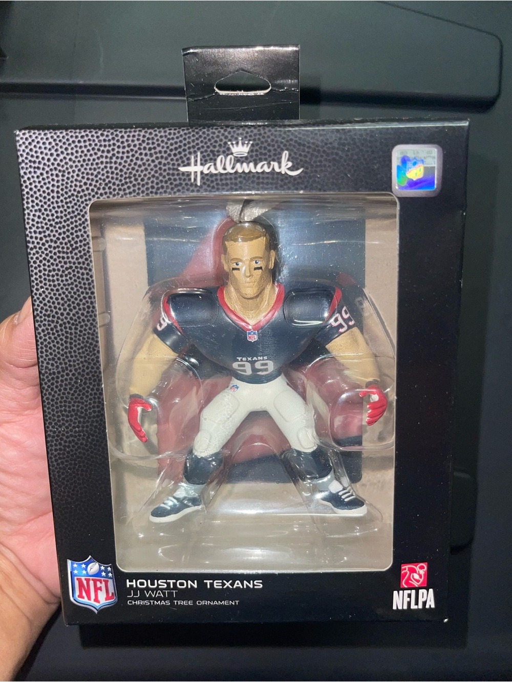Hallmark Houston Texans JJ Watt Ornament in Navy, Red, White